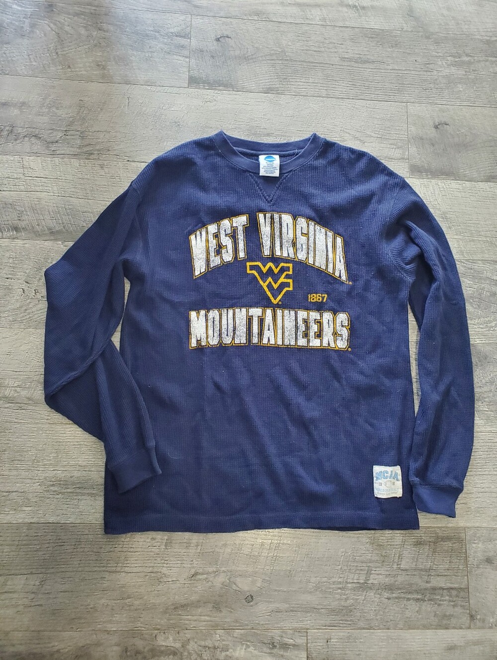 Long Sleeve Wvu Mountaineers Henley